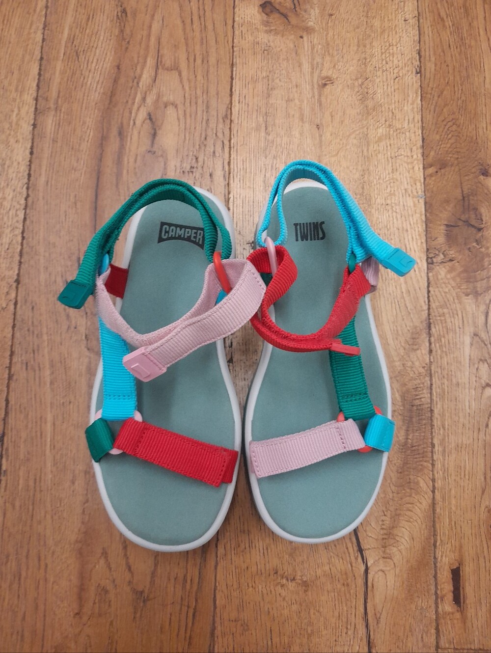 NWOB Camper Twins Recycled PET Sandals Multi Color Women’s Sz 36 US 6